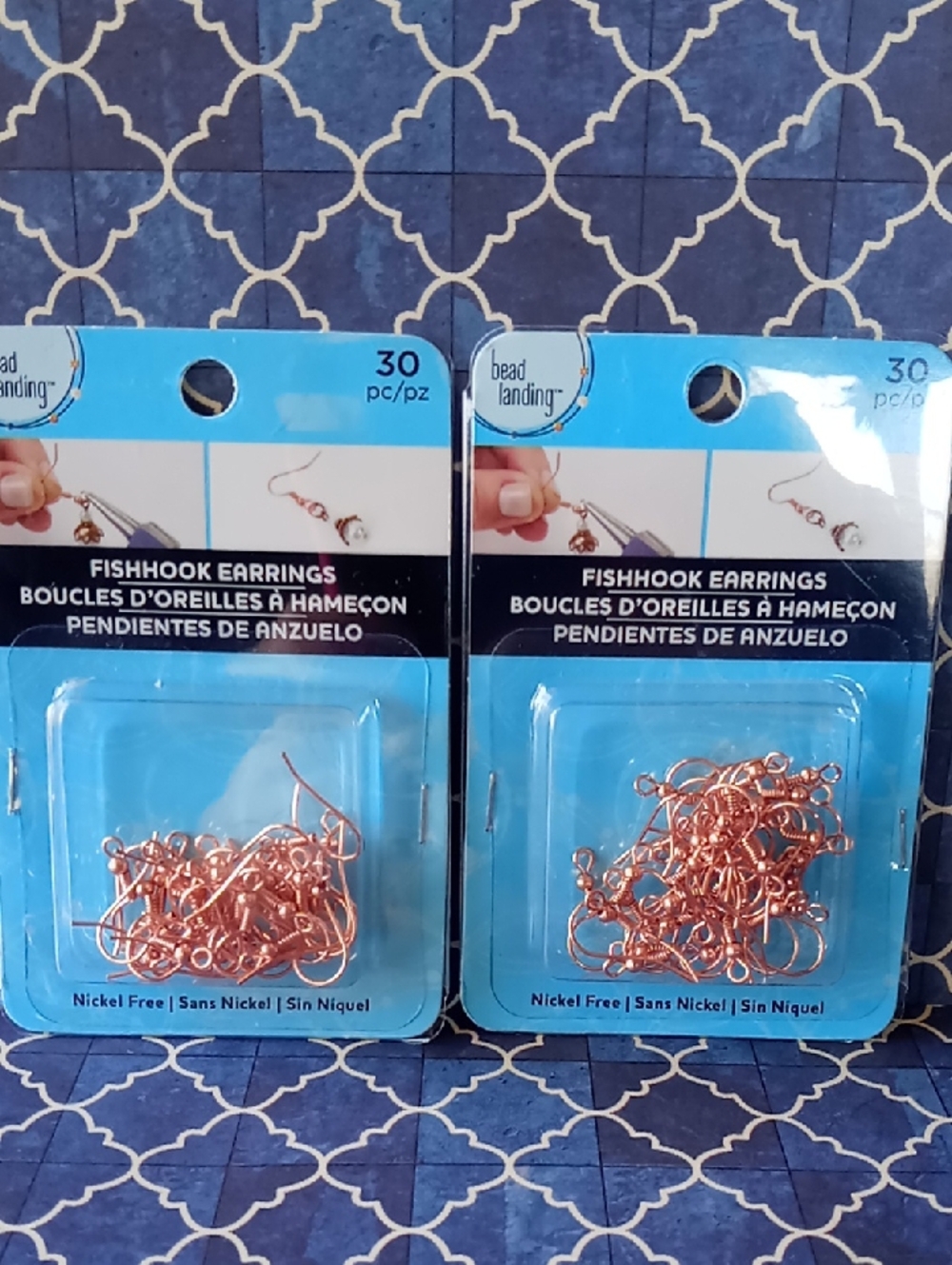 New Bead Landing Fish hook earrings